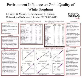 Environment Influence on Grain Quality of White Sorghum