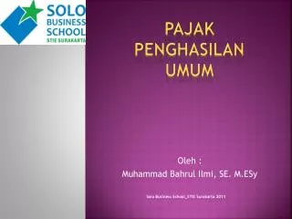 pajak penghasilan umum