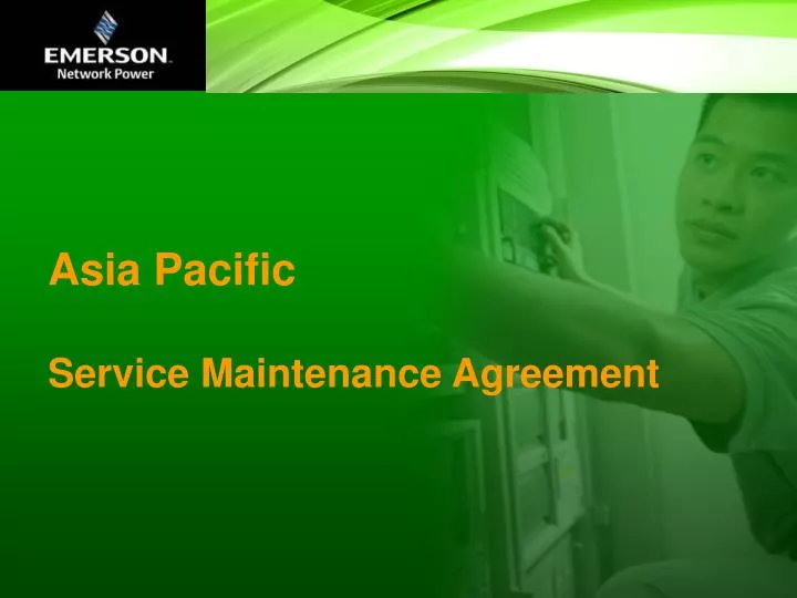 asia pacific service maintenance agreement
