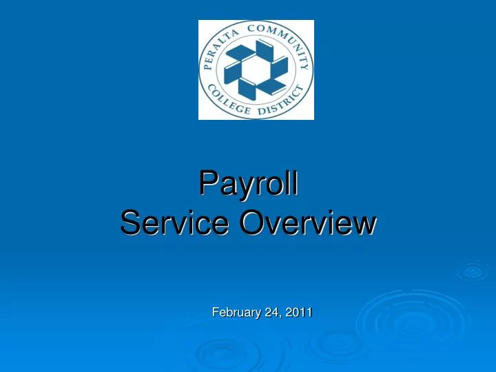 payroll service overview