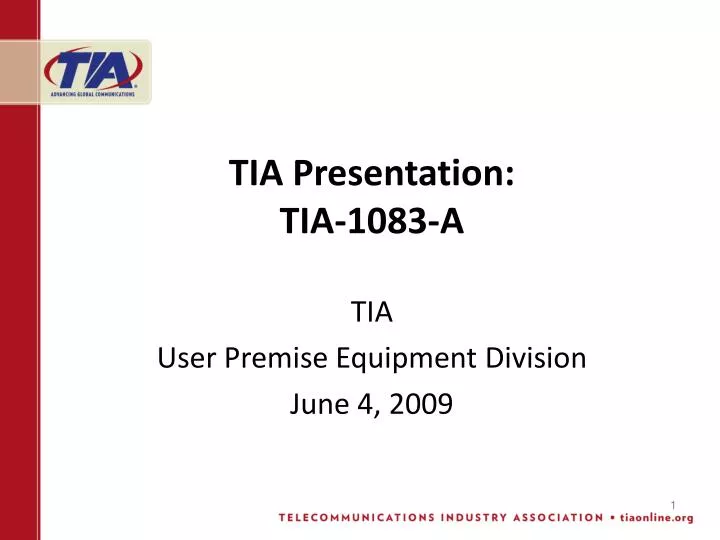 tia presentation tia 1083 a