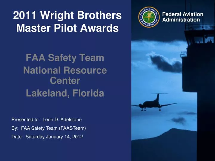 2011 wright brothers master pilot awards