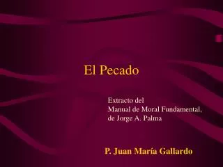 el pecado