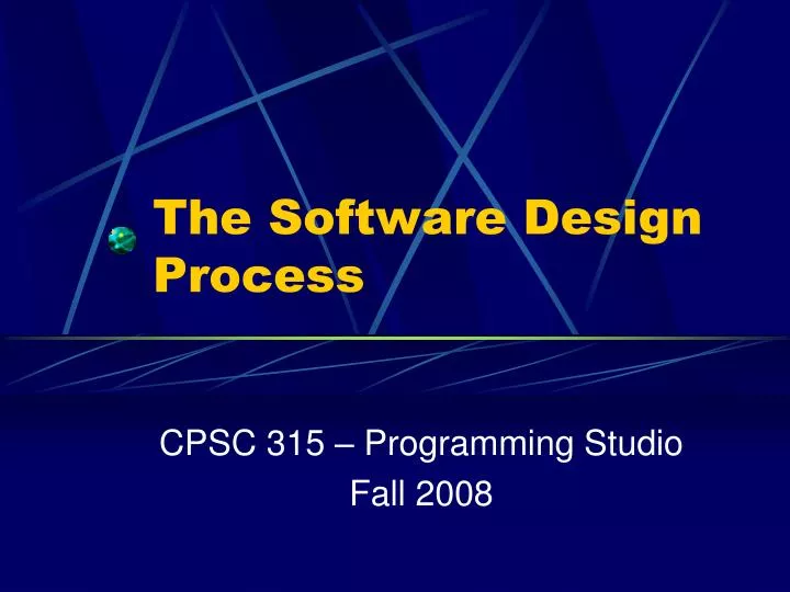the software design process