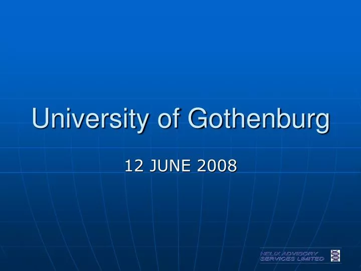university of gothenburg