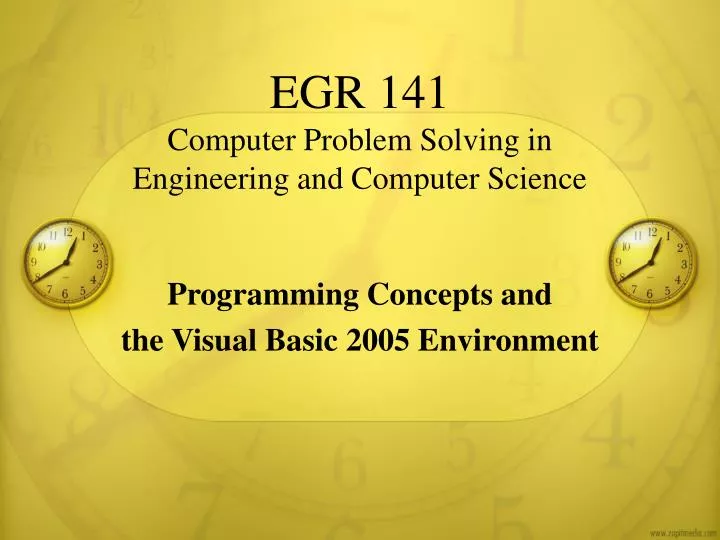 egr 141 computer problem solving in engineering and computer science