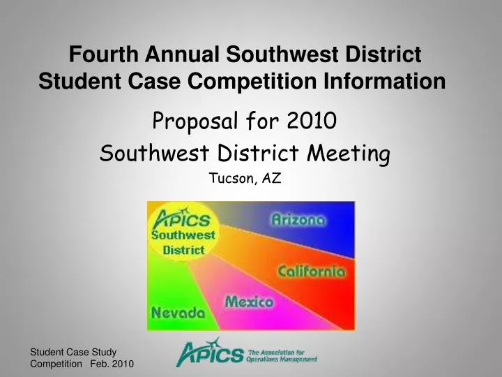 proposal for 2010 southwest district meeting tucson az