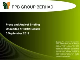 PPB GROUP BERHAD