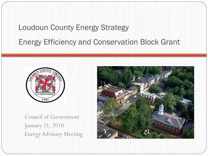 loudoun county energy strategy energy efficiency and conservation block grant
