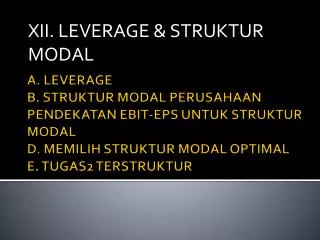 xii leverage struktur modal