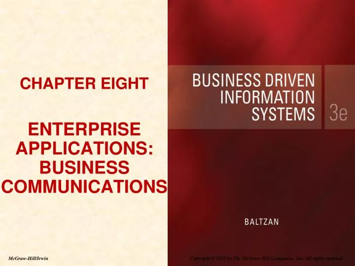 chapter eight enterprise applications business communications