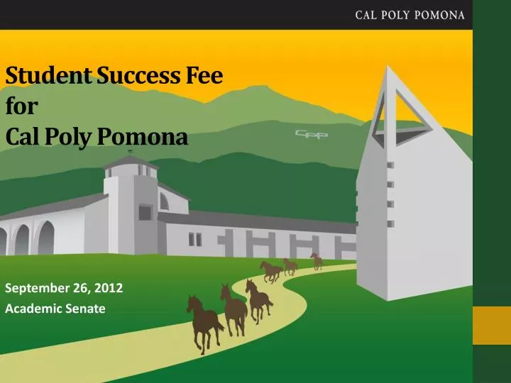 student success fee for cal poly pomona