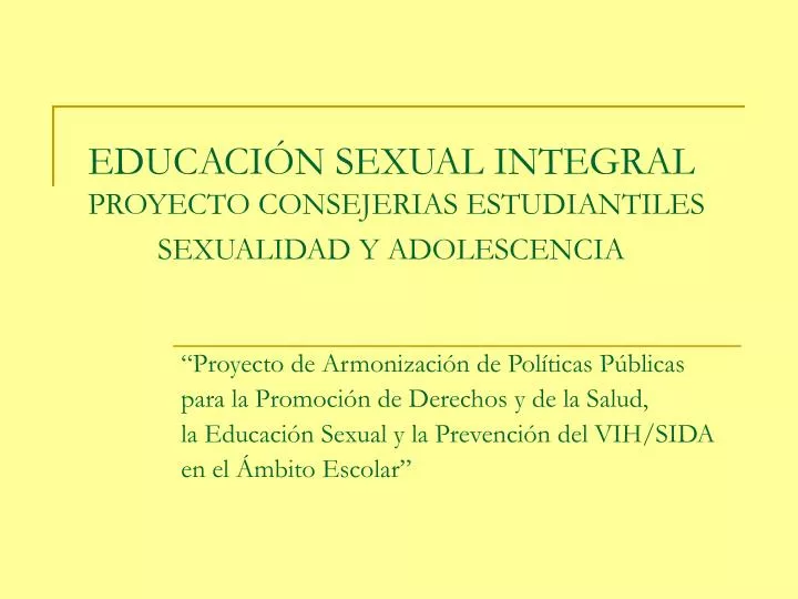 educaci n sexual integral proyecto consejerias estudiantiles sexualidad y adolescencia