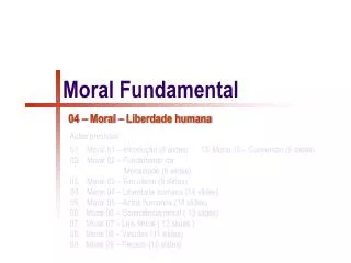 moral fundamental