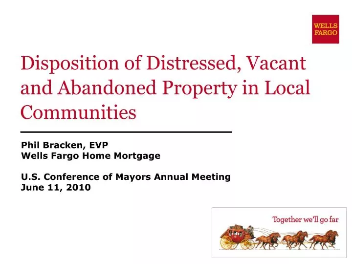 disposition of distressed vacant and abandoned property in local communities