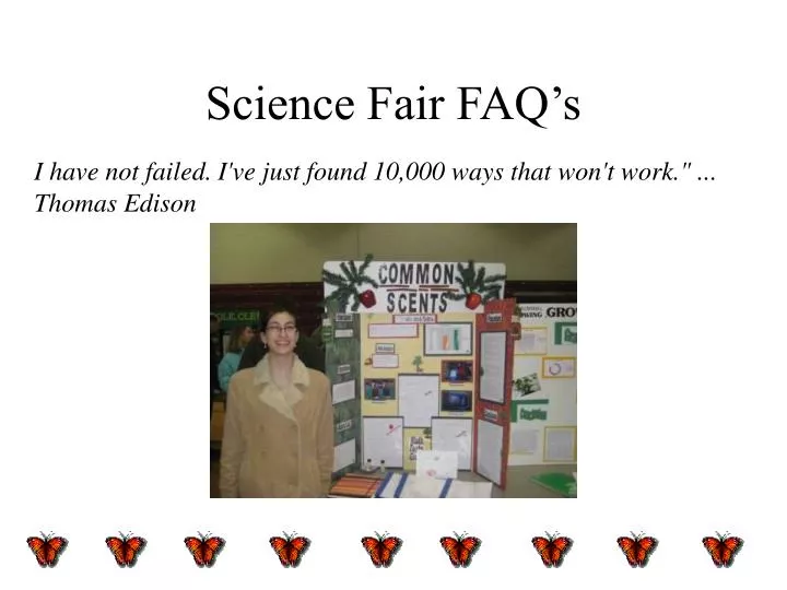 science fair faq s
