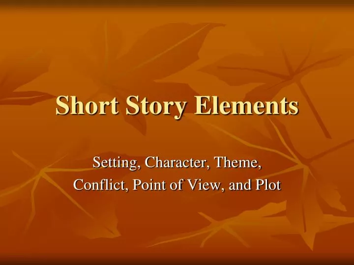 short story elements