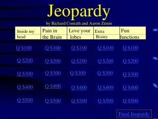 Jeopardy by Richard Conrath and Aaron Zimm