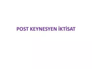 post keynesyen kt sat