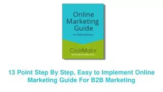 Online Marketing Guide For B2B Marketing