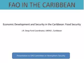 Economic Development and Security in the Caribbean: Food Security