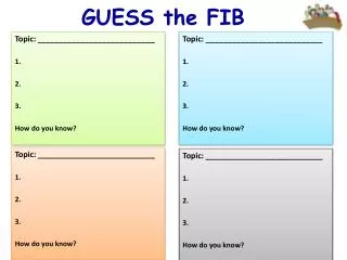 GUESS the FIB