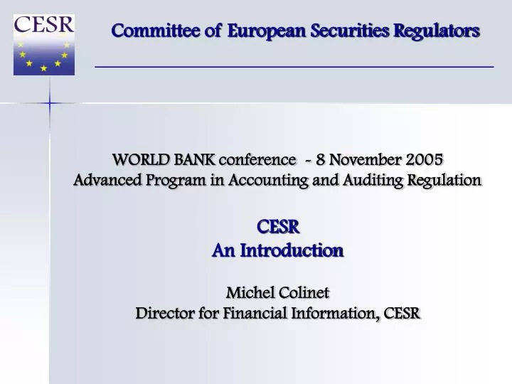 committee of european securities regulators