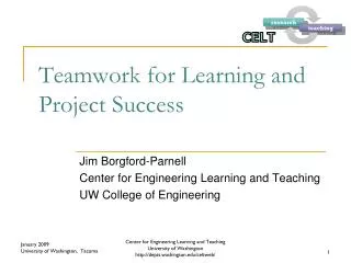 Teamwork for Learning and Project Success