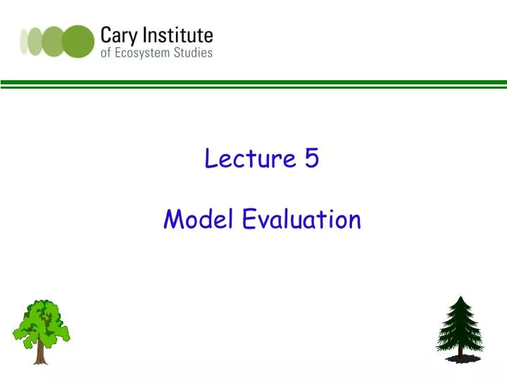 lecture 5 model evaluation