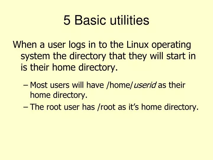 5 basic utilities
