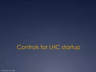 Controls for LHC startup