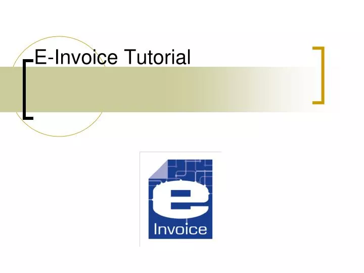 e invoice tutorial