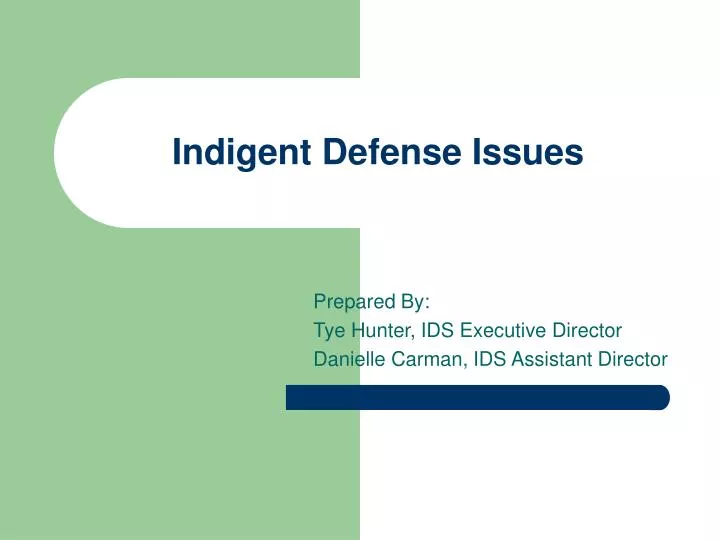 indigent defense issues