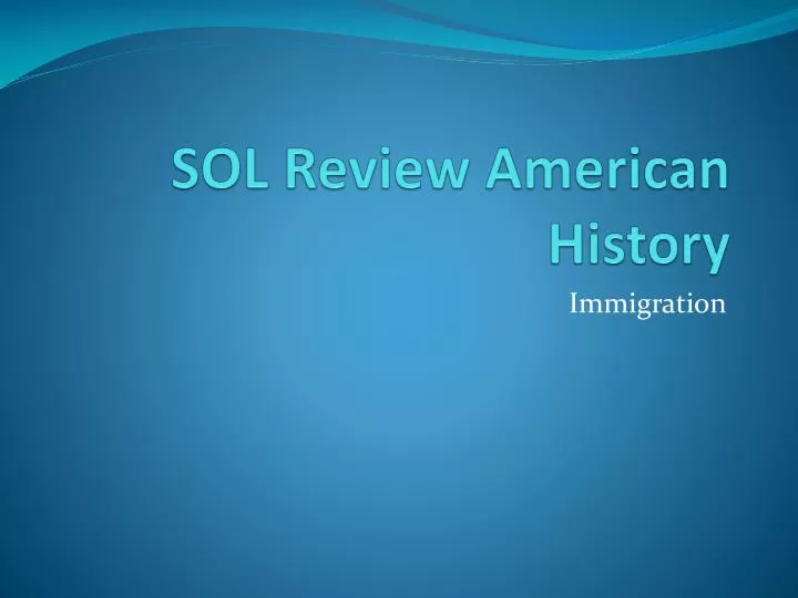 sol review american history