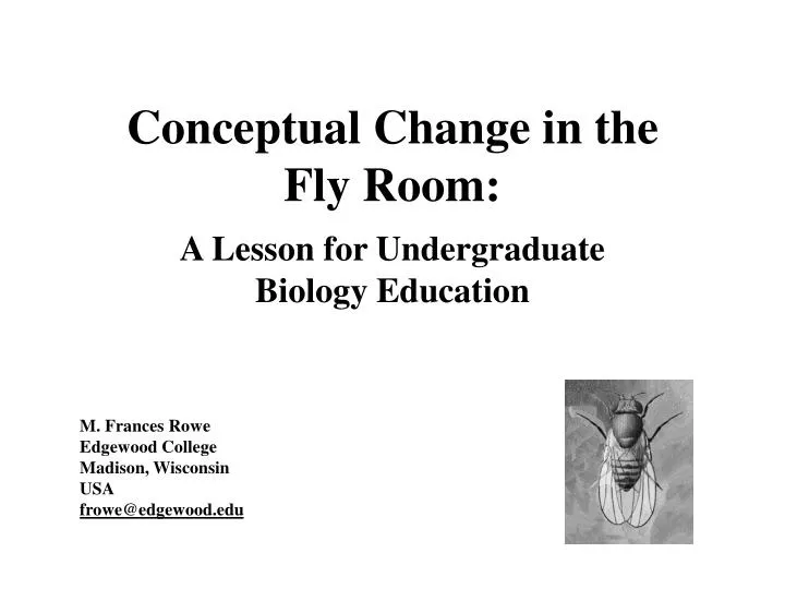 conceptual change in the fly room