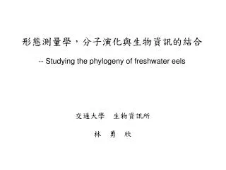 ?????????????????? -- Studying the phylogeny of freshwater eels