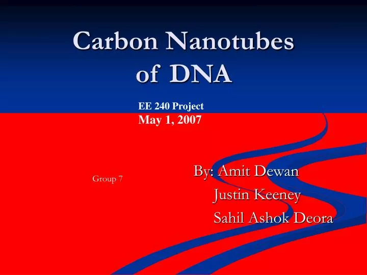 carbon nanotubes of dna