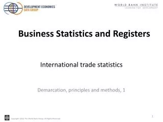 International trade statistics