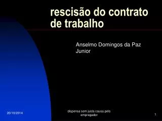 rescis o do contrato de trabalho