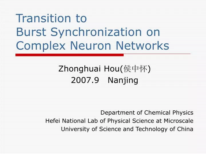 transition to burst synchronization on complex neuron networks