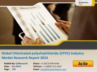 Global Chlorinated polyvinylchloride (CPVC) Market Size 2014