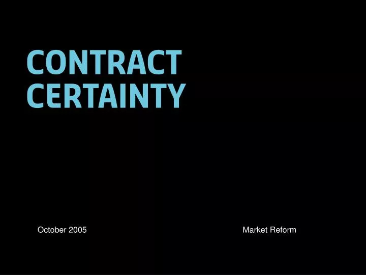 contract certainty