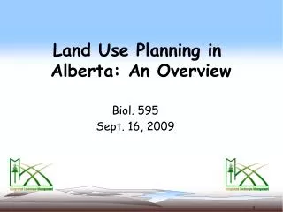 Land Use Planning in Alberta: An Overview