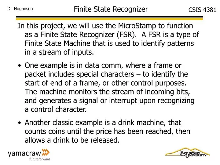 finite state recognizer