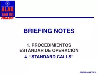 briefing notes