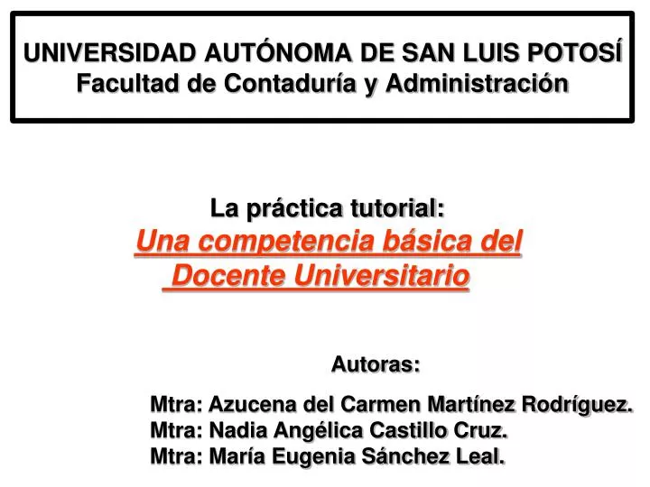 universidad aut noma de san luis potos facultad de contadur a y administraci n