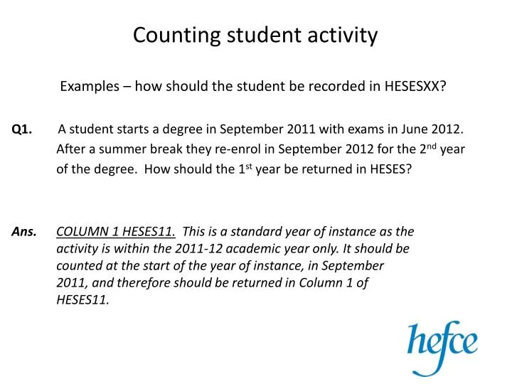 counting student activity