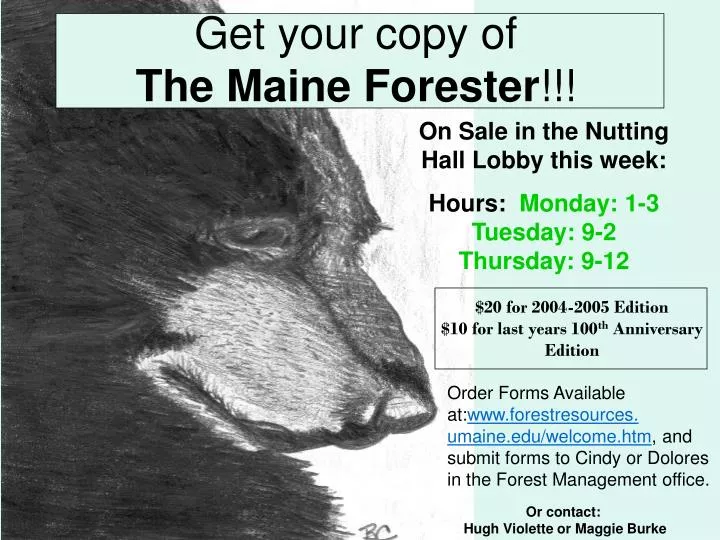 get your copy of the maine forester