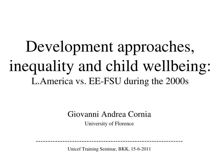 development approaches inequality and child wellbeing l america vs ee fsu during the 2000s
