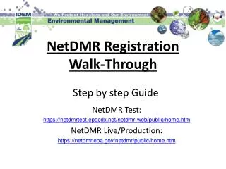 NetDMR Registration Walk-Through